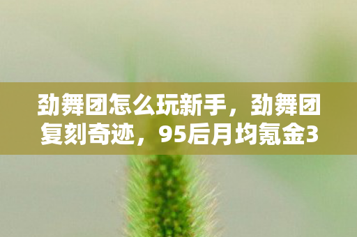 劲舞团怎么玩新手，劲舞团复刻奇迹，95后月均氪金3000+，这波情怀杀竟撬动20亿新市场