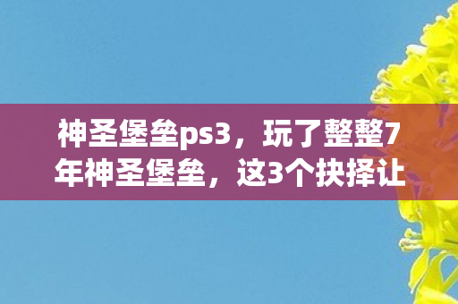 神圣堡垒ps3,玩了整整7年神圣堡垒,这3个抉择让我陷入无尽纠结! 神圣堡垒ps3,玩了整整7年神圣堡垒,这3个抉择让我陷入无尽纠结!