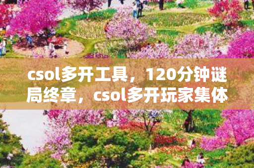 csol多开工具,120分钟谜局终章,csol多开玩家集体死亡时间线曝光,泪目真相 csol多开工具,120分钟谜局终章,csol多开玩家集体死亡时间线曝光,泪目真相