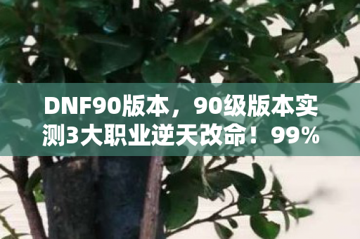 DNF90版本,90级版本实测3大职业逆天改命!99%玩家直呼不练血亏的心得 DNF90版本,90级版本实测3大职业逆天改命!99%玩家直呼不练血亏的心得