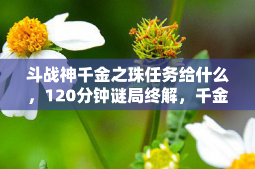 斗战神千金之珠任务给什么,120分钟谜局终解,千金之珠的千年泪目 斗战神千金之珠任务给什么,120分钟谜局终解,千金之珠的千年泪目