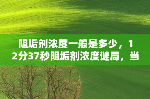 阻垢剂浓度一般是多少,12分37秒阻垢剂浓度谜局,当虚拟世界开始流泪 阻垢剂浓度一般是多少,12分37秒阻垢剂浓度谜局,当虚拟世界开始流泪