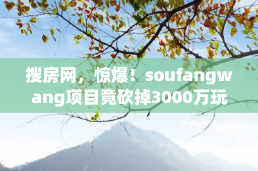 搜房网,惊爆!soufangwang项目竟砍掉3000万玩法,背后隐情让人吓一跳! 搜房网,惊爆!soufangwang项目竟砍掉3000万玩法,背后隐情让人吓一跳!