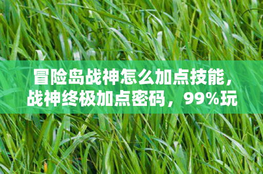 冒险岛战神怎么加点技能，战神终极加点密码，99%玩家不知的37%暴击暗改玄机
