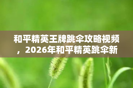 和平精英王牌跳伞攻略视频，2026年和平精英跳伞新纪元！99%玩家不知的3秒王牌秘籍？