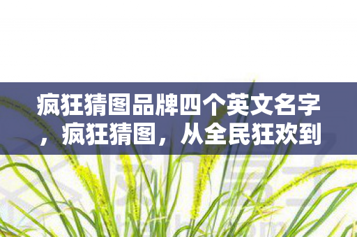 疯狂猜图品牌四个英文名字,疯狂猜图,从全民狂欢到无人问津,落差背后藏着笑着笑着就哭了的真相 疯狂猜图品牌四个英文名字,疯狂猜图,从全民狂欢到无人问津,落差背后藏着笑着笑着就哭了的真相
