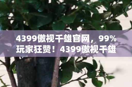 4399傲视千雄官网,99%玩家狂赞!4399傲视千雄这热血体验让我彻底沦陷! 4399傲视千雄官网,99%玩家狂赞!4399傲视千雄这热血体验让我彻底沦陷!