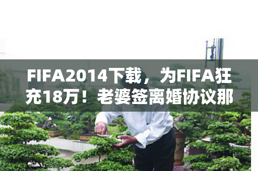 FIFA2014下载,为FIFA狂充18万!老婆签离婚协议那刻,我才知自己多疯! FIFA2014下载,为FIFA狂充18万!老婆签离婚协议那刻,我才知自己多疯!