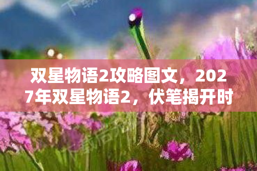 双星物语2攻略图文，2027年双星物语2，伏笔揭开时，我竟为TA鼻子一酸