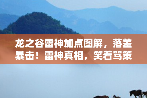 龙之谷雷神加点图解，落差暴击！雷神真相，笑着骂策划，哭着充月卡