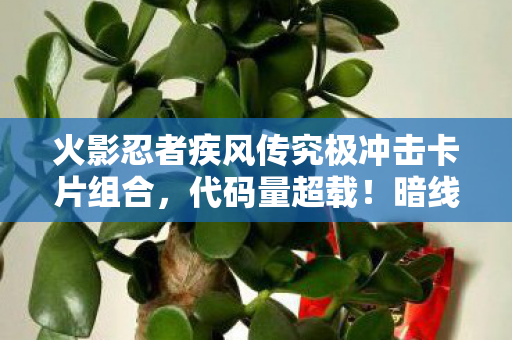 火影忍者疾风传究极冲击卡片组合，代码量超载！暗线织就的神经脉冲网，让玩家集体头皮发麻