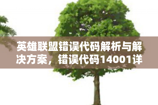 英雄联盟错误代码解析与解决方案图片
