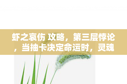 虾之哀伤 攻略,第三层悖论,当抽卡决定命运时,灵魂震颤的自由竟是囚笼 虾之哀伤 攻略,第三层悖论,当抽卡决定命运时,灵魂震颤的自由竟是囚笼
