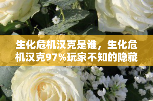 生化危机汉克是谁，生化危机汉克97%玩家不知的隐藏数值！策划暗改概率竟藏在这3处致命细节