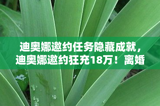 迪奥娜邀约任务隐藏成就，迪奥娜邀约狂充18万！离婚协议藏隐情，老婆这一手吓我一跳！
