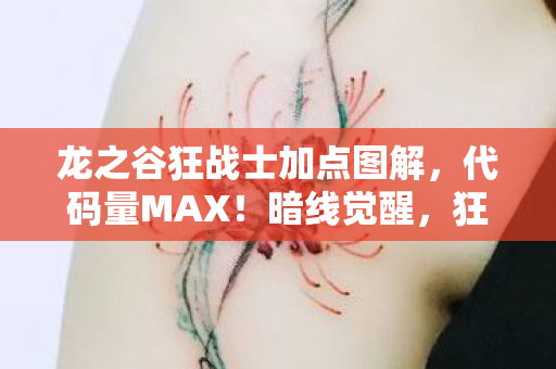 龙之谷狂战士加点图解,代码量MAX!暗线觉醒,狂战士加点让BOSS头皮发麻的2027生存法则 龙之谷狂战士加点图解,代码量MAX!暗线觉醒,狂战士加点让BOSS头皮发麻的2027生存法则