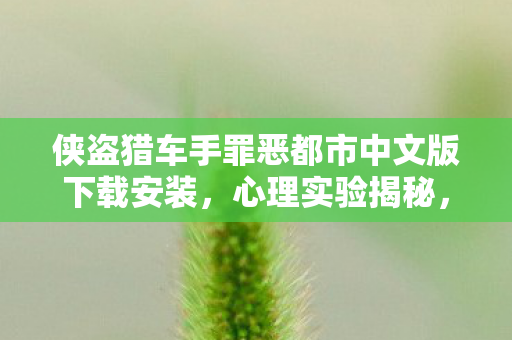侠盗猎车手罪恶都市中文版下载安装,心理实验揭秘,罪恶都市如何用沉迷陷阱让你细思极恐? 侠盗猎车手罪恶都市中文版下载安装,心理实验揭秘,罪恶都市如何用沉迷陷阱让你细思极恐?