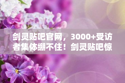剑灵贴吧官网，3000+受访者集体绷不住！剑灵贴吧惊现装备消失疑云，玩家集体破防