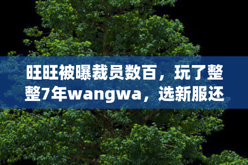 旺旺被曝裁员数百,玩了整整7年wangwa,选新服还是老服?这纠结让我彻夜难眠! 旺旺被曝裁员数百,玩了整整7年wangwa,选新服还是老服?这纠结让我彻夜难眠!