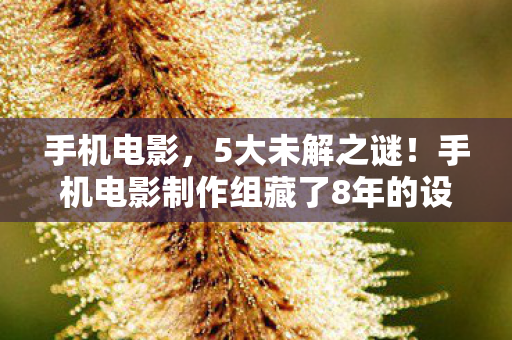 手机电影,5大未解之谜!手机电影制作组藏了8年的设计真相令人窒息 手机电影,5大未解之谜!手机电影制作组藏了8年的设计真相令人窒息