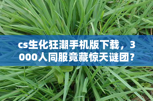 cs生化狂潮手机版下载,3000人同服竟藏惊天谜团?氪金大佬与零氪肝帝集体破防! cs生化狂潮手机版下载,3000人同服竟藏惊天谜团?氪金大佬与零氪肝帝集体破防!