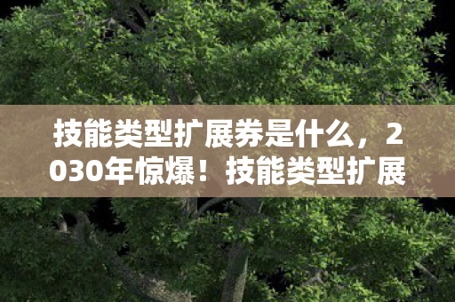 技能类型扩展券是什么,2030年惊爆!技能类型扩展券竟藏着颠覆未来的惊天秘密? 技能类型扩展券是什么,2030年惊爆!技能类型扩展券竟藏着颠覆未来的惊天秘密?