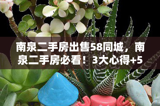 南泉二手房出售58同城,南泉二手房必看!3大心得+5大避坑指南,助你精准选房不踩雷 南泉二手房出售58同城,南泉二手房必看!3大心得+5大避坑指南,助你精准选房不踩雷