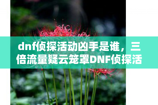 dnf侦探活动凶手是谁,三倍流量疑云笼罩DNF侦探活动,真相揭晓为何让玩家心寒? dnf侦探活动凶手是谁,三倍流量疑云笼罩DNF侦探活动,真相揭晓为何让玩家心寒?