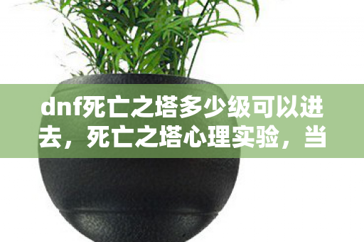 dnf死亡之塔多少级可以进去，死亡之塔心理实验，当再来一局成为多巴胺的细思极恐沉迷陷阱