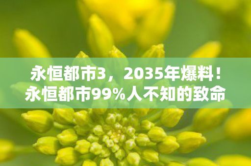 永恒都市3,2035年爆料!永恒都市99%人不知的致命真相,你敢点开吗? 永恒都市3,2035年爆料!永恒都市99%人不知的致命真相,你敢点开吗?