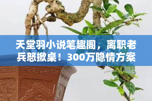 天堂羽小说笔趣阁,离职老兵怒掀桌!300万隐情方案被毙,真相让人吓一跳! 天堂羽小说笔趣阁,离职老兵怒掀桌!300万隐情方案被毙,真相让人吓一跳!