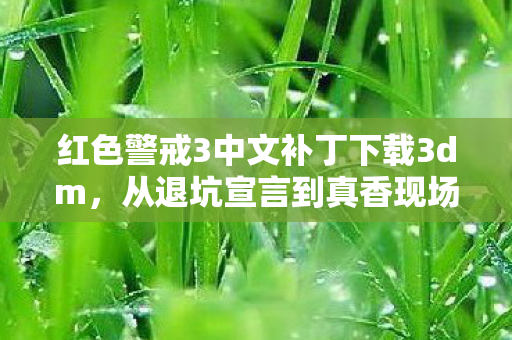 红色警戒3中文补丁下载3dm,从退坑宣言到真香现场,落差感拉满的真相,笑着笑着就哭了 红色警戒3中文补丁下载3dm,从退坑宣言到真香现场,落差感拉满的真相,笑着笑着就哭了