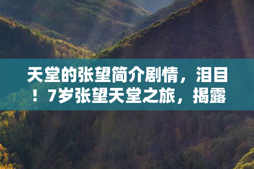 天堂的张望简介剧情,泪目!7岁张望天堂之旅,揭露人间至暖10个瞬间 天堂的张望简介剧情,泪目!7岁张望天堂之旅,揭露人间至暖10个瞬间