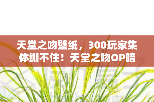 天堂之吻壁纸,300玩家集体绷不住!天堂之吻OP暗藏惊天疑点,真相竟是…… 天堂之吻壁纸,300玩家集体绷不住!天堂之吻OP暗藏惊天疑点,真相竟是……