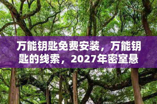万能钥匙免费安装,万能钥匙的线索,2027年密室悬案,毛骨悚然真相待解 万能钥匙免费安装,万能钥匙的线索,2027年密室悬案,毛骨悚然真相待解