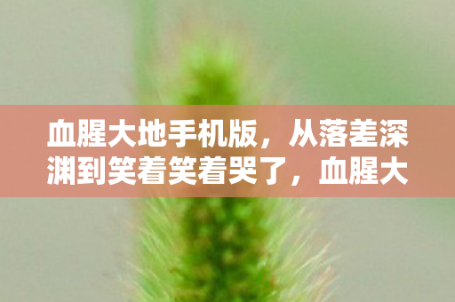 血腥大地手机版,从落差深渊到笑着笑着哭了,血腥大地真相,骂完还得回来挨刀? 血腥大地手机版,从落差深渊到笑着笑着哭了,血腥大地真相,骂完还得回来挨刀?