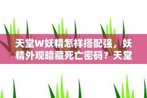 天堂W妖精怎样搭配强,妖精外观暗藏死亡密码?天堂W悬案背后的毛骨悚然真相 天堂W妖精怎样搭配强,妖精外观暗藏死亡密码?天堂W悬案背后的毛骨悚然真相