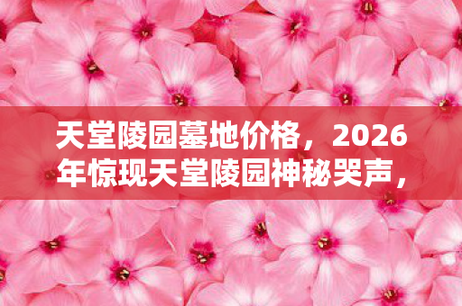 天堂陵园墓地价格,2026年惊现天堂陵园神秘哭声,背后真相令人脊背发凉! 天堂陵园墓地价格,2026年惊现天堂陵园神秘哭声,背后真相令人脊背发凉!