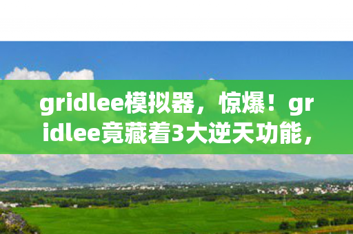 gridlee模拟器,惊爆!gridlee竟藏着3大逆天功能,99%的人还不知道? gridlee模拟器,惊爆!gridlee竟藏着3大逆天功能,99%的人还不知道?
