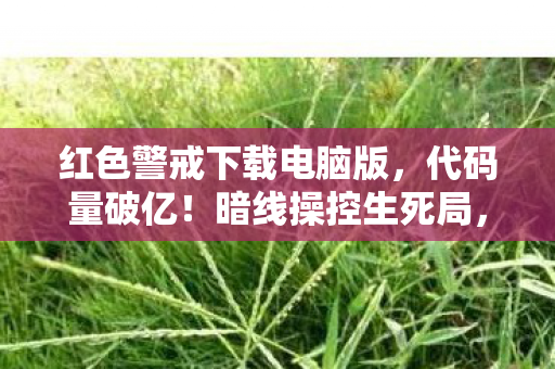 红色警戒下载电脑版,代码量破亿!暗线操控生死局,头皮发麻的红色警戒人生 红色警戒下载电脑版,代码量破亿!暗线操控生死局,头皮发麻的红色警戒人生