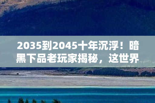 2035到2045十年沉浮！暗黑下品老玩家揭秘，这世界藏着什么致命真相？