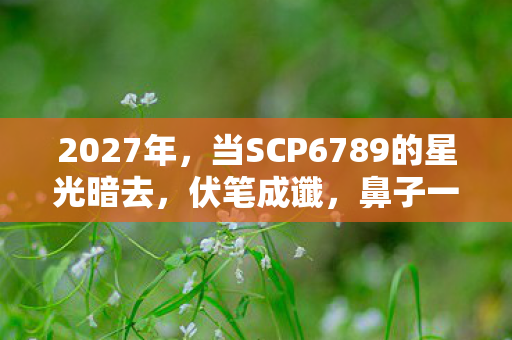 2027年，当SCP6789的星光暗去，伏笔成谶，鼻子一酸忆往昔