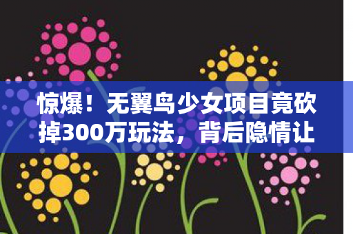 惊爆!无翼鸟少女项目竟砍掉300万玩法,背后隐情让人吓一跳! 惊爆!无翼鸟少女项目竟砍掉300万玩法,背后隐情让人吓一跳!