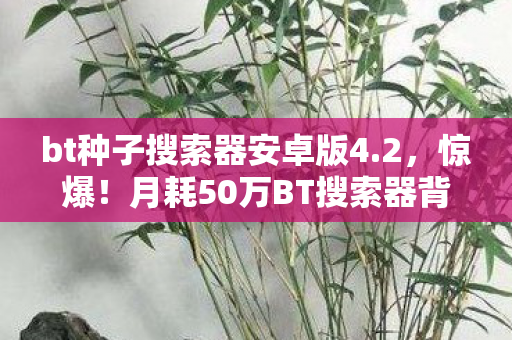 bt种子搜索器安卓版4.2,惊爆!月耗50万BT搜索器背后隐情,离职老兵拍桌怒吼,真相让人吓一跳! bt种子搜索器安卓版4.2,惊爆!月耗50万BT搜索器背后隐情,离职老兵拍桌怒吼,真相让人吓一跳!