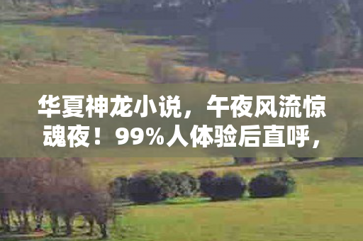 华夏神龙小说,午夜风流惊魂夜!99%人体验后直呼,这刺激谁顶得住? 华夏神龙小说,午夜风流惊魂夜!99%人体验后直呼,这刺激谁顶得住?