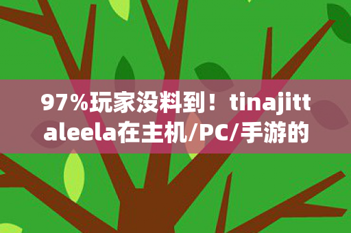 97%玩家没料到!tinajittaleela在主机/PC/手游的操控差距竟差出3个次元 97%玩家没料到!tinajittaleela在主机/PC/手游的操控差距竟差出3个次元