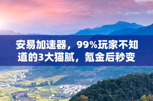 安易加速器,99%玩家不知道的3大猫腻,氪金后秒变上头冤种 安易加速器,99%玩家不知道的3大猫腻,氪金后秒变上头冤种