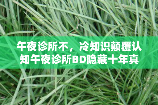 午夜诊所不,冷知识颠覆认知午夜诊所BD隐藏十年真相,玩家目瞪口呆,我竟是最大彩蛋! 午夜诊所不,冷知识颠覆认知午夜诊所BD隐藏十年真相,玩家目瞪口呆,我竟是最大彩蛋!