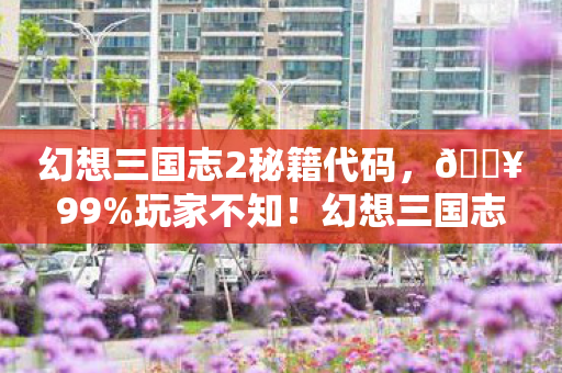 幻想三国志2秘籍代码,🔥99%玩家不知!幻想三国志2隐藏秘籍让我爽玩300小时! 幻想三国志2秘籍代码,🔥99%玩家不知!幻想三国志2隐藏秘籍让我爽玩300小时!