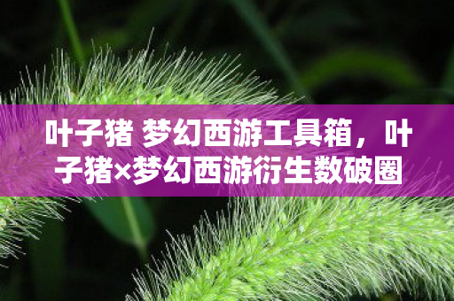 叶子猪 梦幻西游工具箱,叶子猪×梦幻西游衍生数破圈!当周边堆满天花板,我竟用联名骨灰盒当遗像? 叶子猪 梦幻西游工具箱,叶子猪×梦幻西游衍生数破圈!当周边堆满天花板,我竟用联名骨灰盒当遗像?